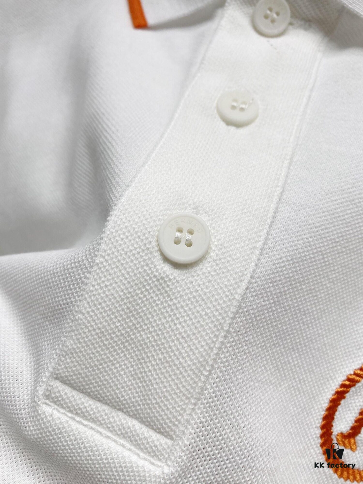 6931a25cccd8ab3d7af96744 Hermes 25SS Classic H Embroidered Short-Sleeve Polo Shirt