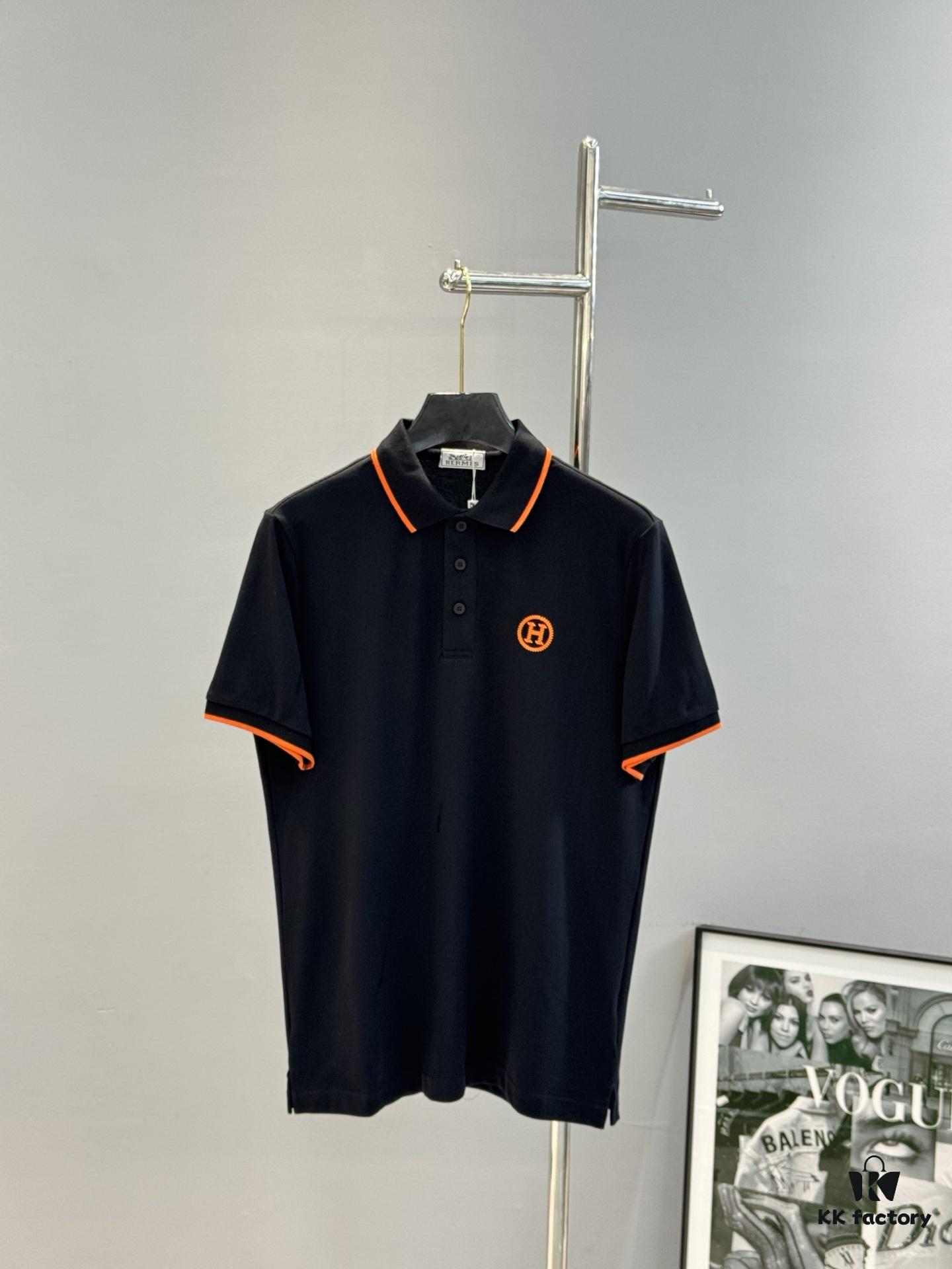 6931a25eccd8ab3d7af96758 Hermes 2025 SS Summer New Arrival Color-Blocked Collar Knit Polo Shirt, 100% Piqué Cotton, Smooth 16-Gauge Knitted Short-Sleeve, Super Soft and Delicate Texture, Premium Feel with Low-Key Luxury