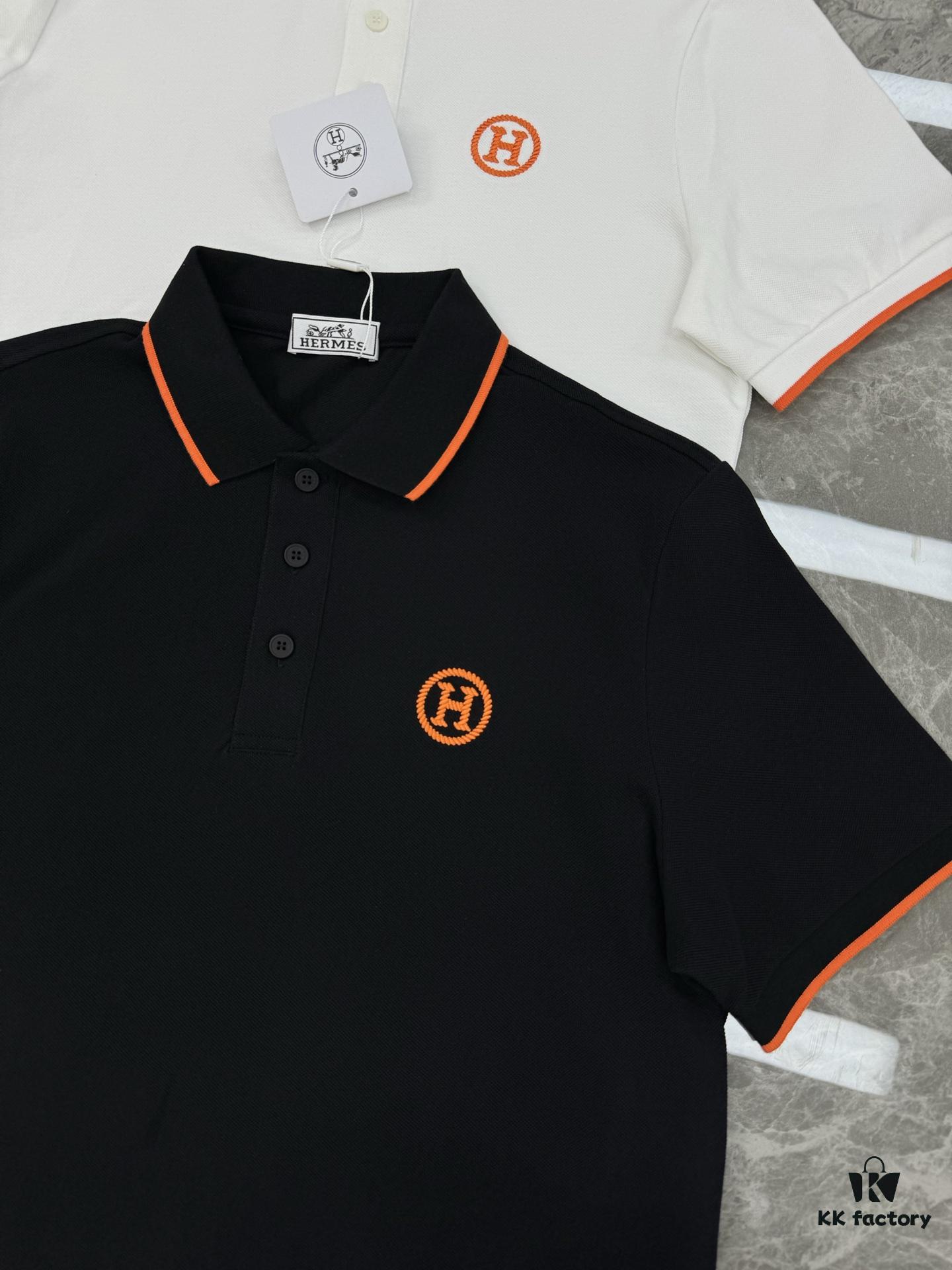 6931a25eccd8ab3d7af96759 Hermes 2025 SS Summer New Arrival Color-Blocked Collar Knit Polo Shirt, 100% Piqué Cotton, Smooth 16-Gauge Knitted Short-Sleeve, Super Soft and Delicate Texture, Premium Feel with Low-Key Luxury