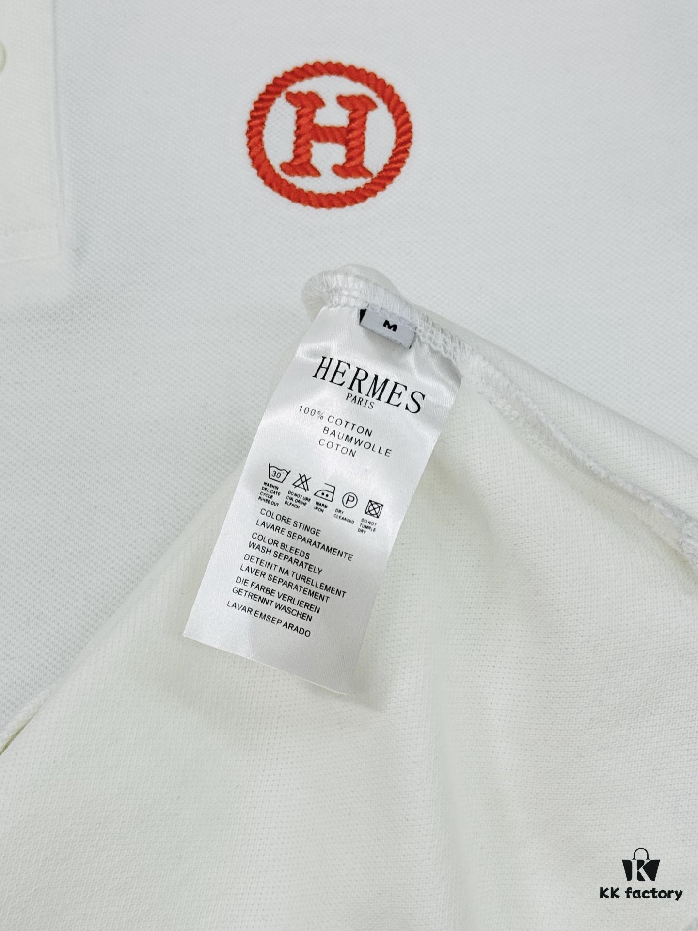 6931a25eccd8ab3d7af9675d Hermes 2025 SS Summer New Arrival Color-Blocked Collar Knit Polo Shirt, 100% Piqué Cotton, Smooth 16-Gauge Knitted Short-Sleeve, Super Soft and Delicate Texture, Premium Feel with Low-Key Luxury
