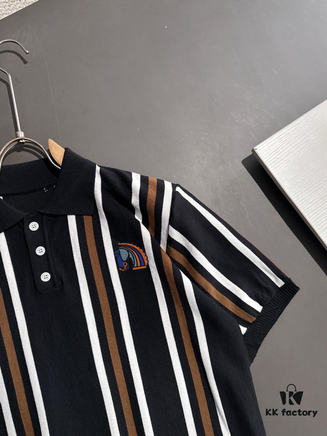 6931a25fccd8ab3d7af96760 High-Quality Hermès 2025 Spring/Summer New Men's Notched Collar Short-Sleeve T-Shirt