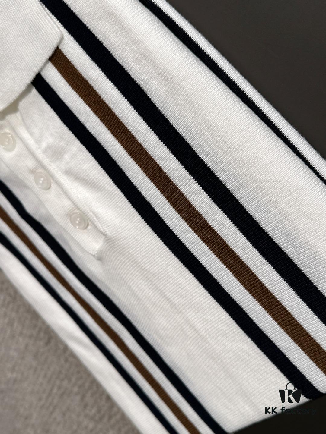 6931a25fccd8ab3d7af9676e High-Quality Hermès 2025 Spring/Summer New Men's Notched Collar Short-Sleeve T-Shirt