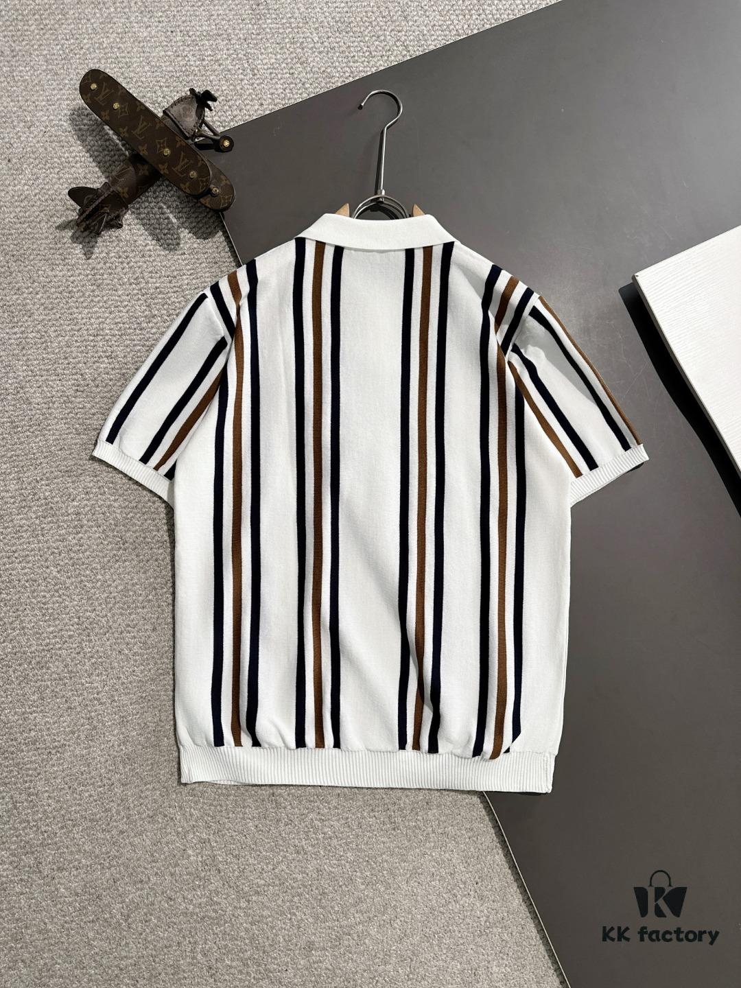 6931a25fccd8ab3d7af96770 High-Quality Hermès 2025 Spring/Summer New Men's Notched Collar Short-Sleeve T-Shirt