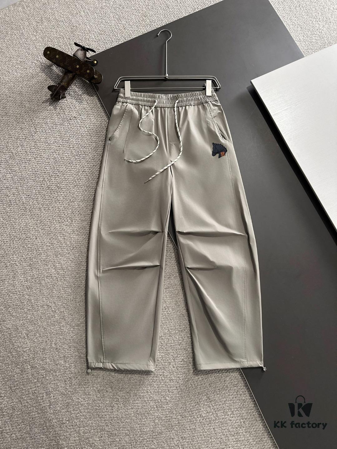 6931a25fccd8ab3d7af96771 Hermes 2025 Spring and Summer New Elastic Waist Casual Pants, Lightweight Custom Counter Fabric, Breathable and Comfortable, Exquisite Details, Brand Design Concept, High Quality, Soft and Smooth Touch