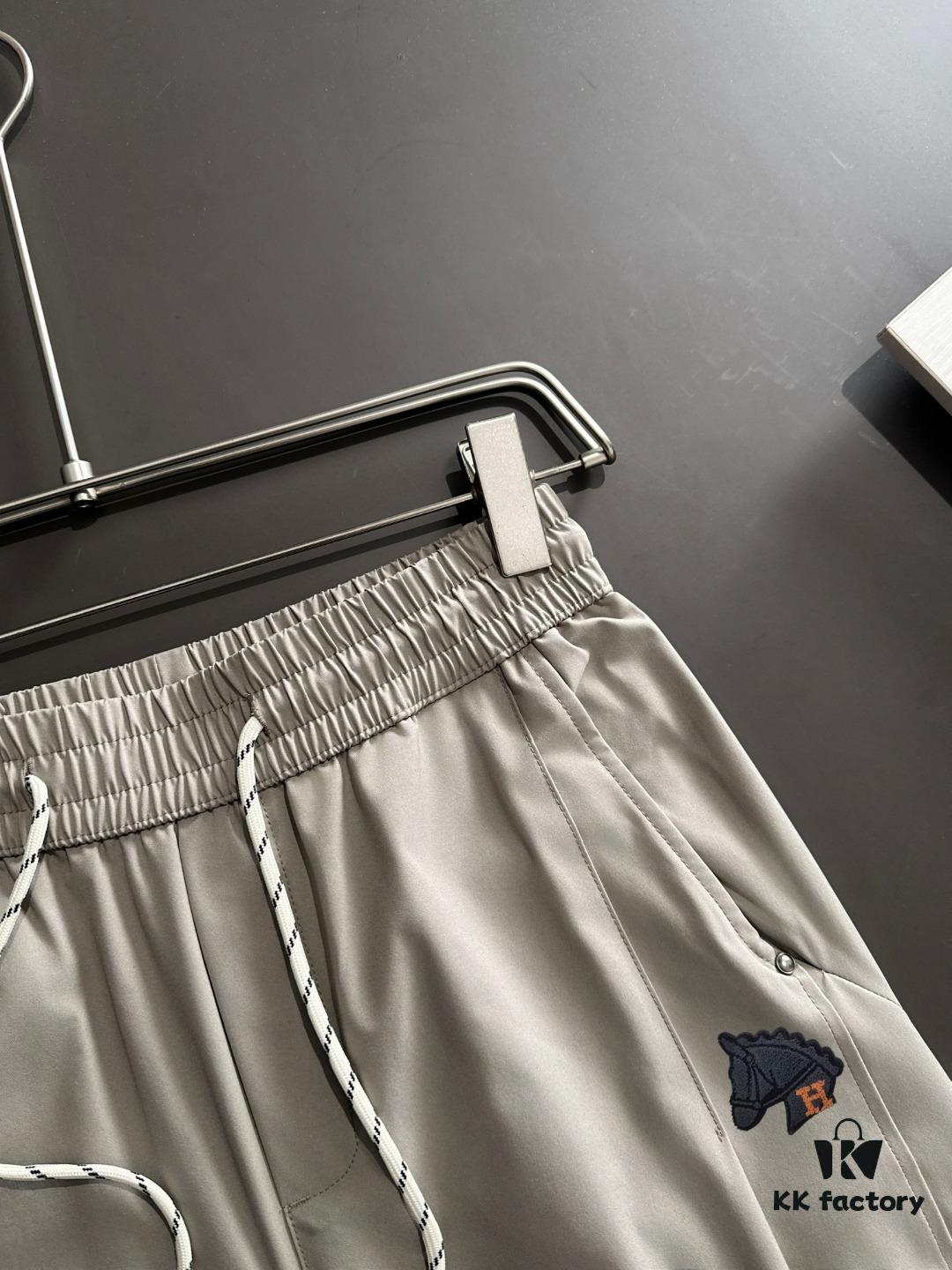 6931a260ccd8ab3d7af96772 Hermes 2025 Spring and Summer New Elastic Waist Casual Pants, Lightweight Custom Counter Fabric, Breathable and Comfortable, Exquisite Details, Brand Design Concept, High Quality, Soft and Smooth Touch