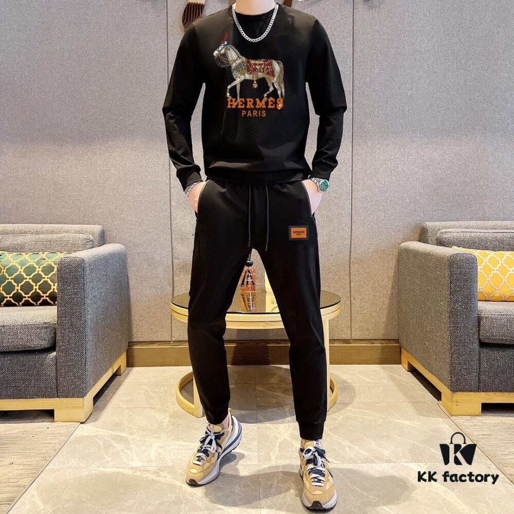 6931a261ccd8ab3d7af9678c Hermes Hoodie Set 2025 New Arrival Premium Cotton Unisex Sweatshirt Set Natural High-Quality Roman Cotton Comfort Fit Elegant Design