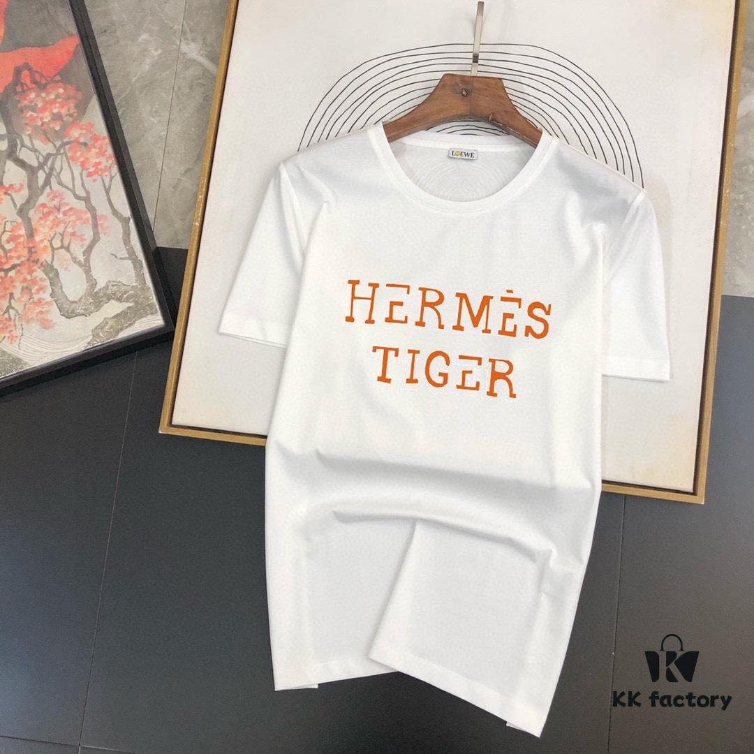 6931a262ccd8ab3d7af967a9 HERMES Men's Casual Short-Sleeve T-Shirt, Premium Logo Design, Imported Silk-Cotton Fabric, Slim Fit Style, Spring/Summer 2025 New Arrival