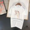 6931a263ccd8ab3d7af967bc HERMES Men's Casual Short-Sleeve T-Shirt, 2025 Spring/Summer New Arrival, Premium Logo Embroidery, High-End Imported Silk-Cotton Fabric, Stylish and Versatile Design