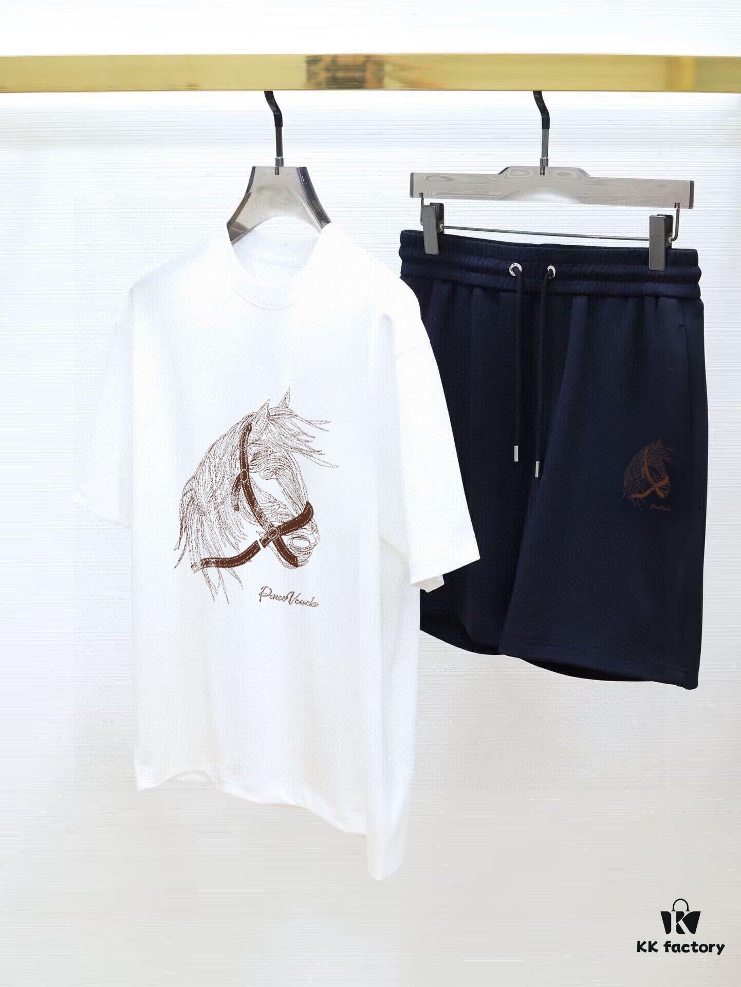 6931a264ccd8ab3d7af967ce HERMES Men's Short-Sleeve T-Shirt and Shorts Set, 2025 New Arrival, Official Website Synchronized Release, High-End Version Available, Exquisitely Soft and Comfortable Fabric, Three-Dimensional Tailoring for Superior Fit