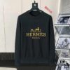 6931a264ccd8ab3d7af967d4 Hermes Men's Fall/Winter Classic Crew Neck Wool Pullover Sweater, 2025 New Arrival, Slim Fit Premium Blend Knitwear with Contrast Logo