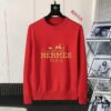6931a265ccd8ab3d7af967d7 Hermes Men's Fall/Winter Classic Crew Neck Wool Pullover Sweater, 2025 New Arrival, Slim Fit Premium Blend Knitwear with Contrast Logo
