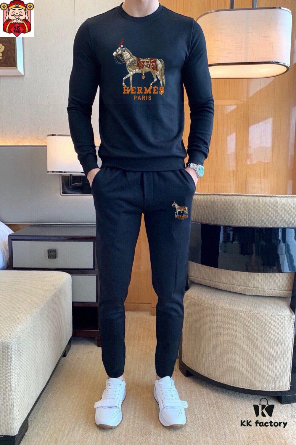 HERMES (Blessing for the Plus-Size) New 2025 Bestselling Hoodie Set – Official Website Original Version, Premium Natural Roman Cotton, Elegant and Comfortable, Authentic Hardware, Size M-5XL (Fits up to 220 lbs)