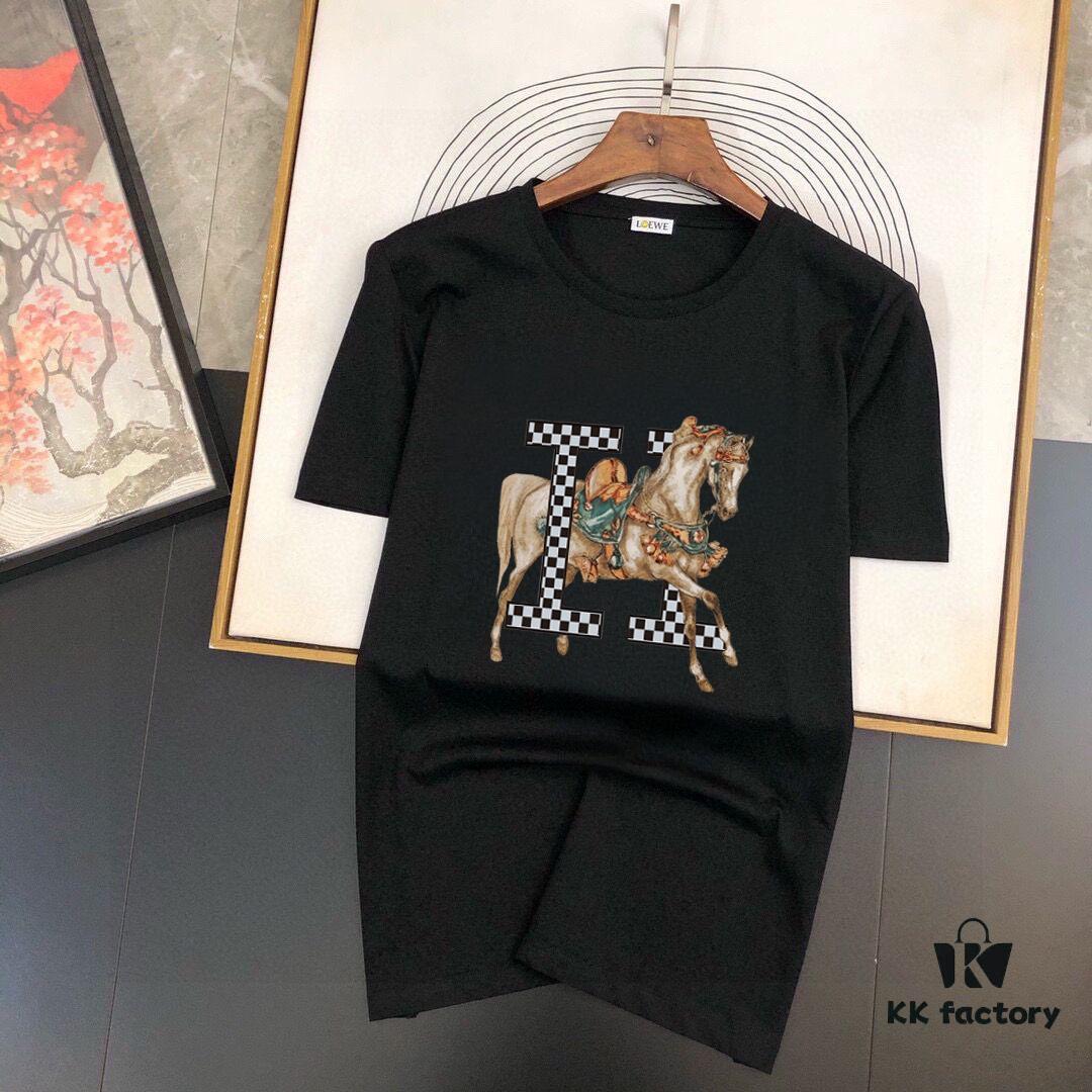 6931a266ccd8ab3d7af967ef HERMES Men's Casual Short-Sleeve T-Shirt, 2024 Spring/Summer New Arrival, Premium Logo Craftsmanship, High-Quality Imported Silk-Cotton Fabric, Stylish and Versatile Design