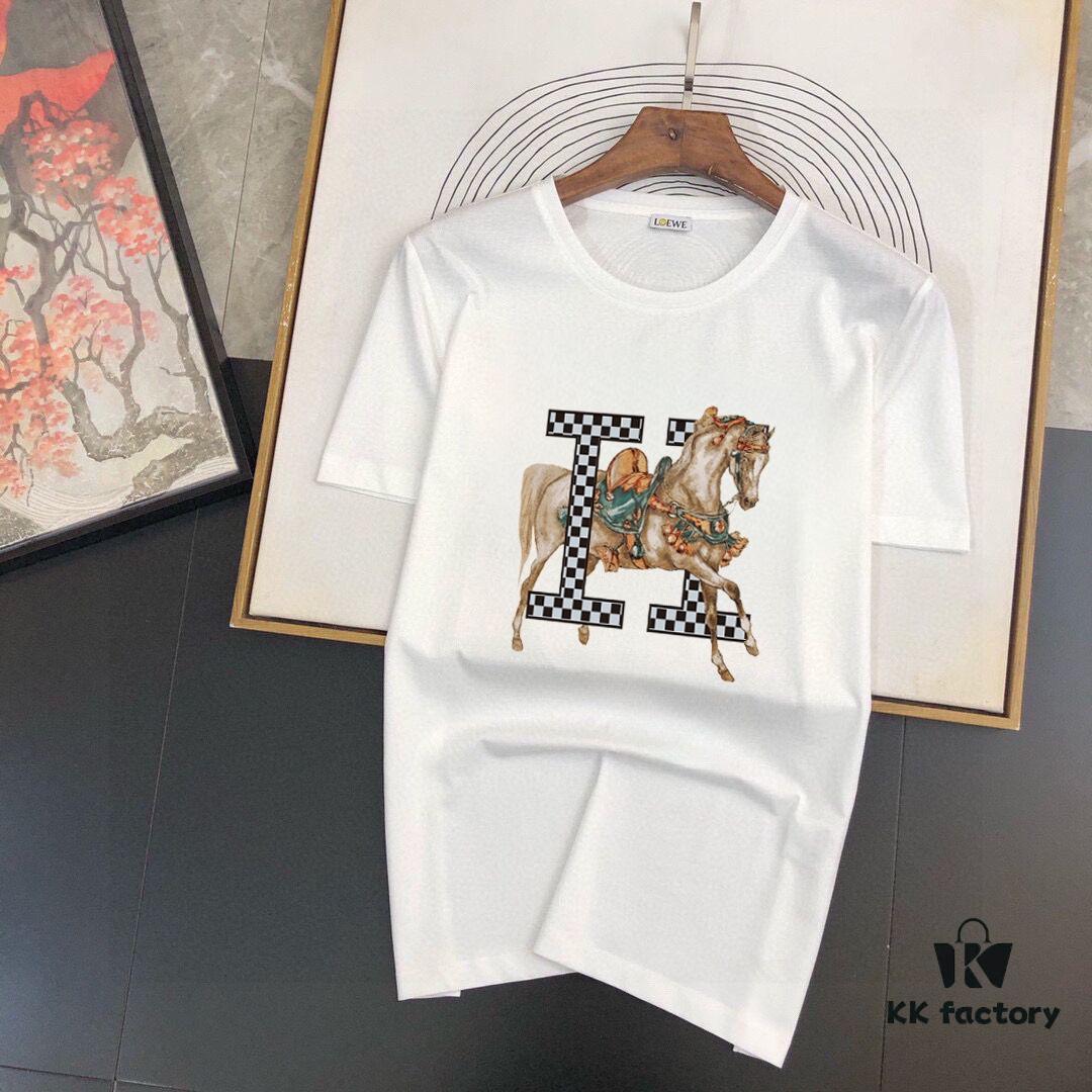 6931a266ccd8ab3d7af967f2 HERMES Men's Casual Short-Sleeve T-Shirt, 2024 Spring/Summer New Arrival, Premium Logo Craftsmanship, High-Quality Imported Silk-Cotton Fabric, Stylish and Versatile Design