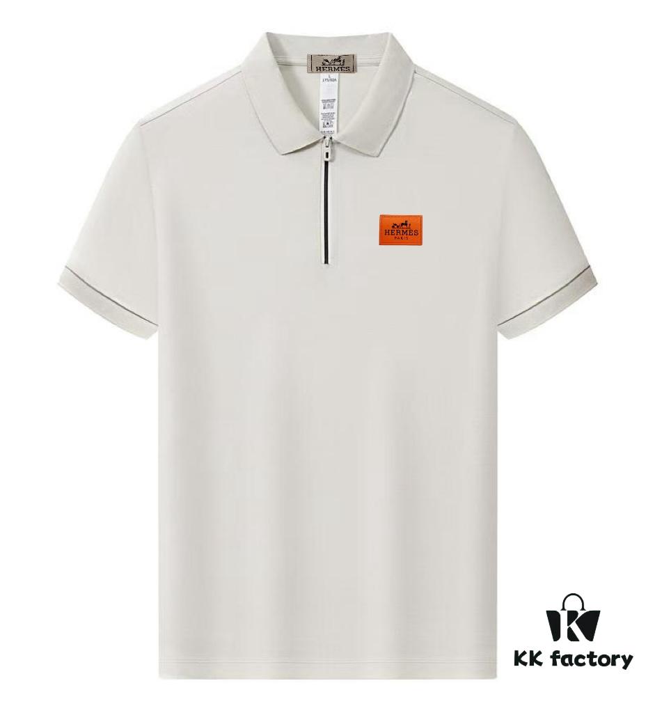6931a26accd8ab3d7af9682e Hermes Summer New Arrival T-Shirt Collar Short-Sleeve Polo Shirt, Counter Custom Fabric, Highly Breathable and Comfortable