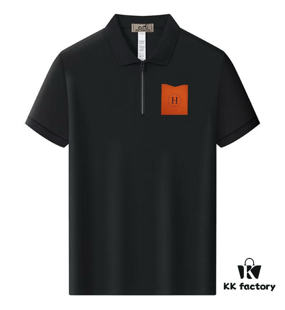 6931a26accd8ab3d7af9683f Hermès Summer New Arrival Polo Shirt with Turn-down Collar, Short Sleeve Unisex T-shirt, Premium Custom Fabric for High Breathability and Comfort, Material: 71.6% Cotton, 25.3% Polyester, 3.1% Spandex