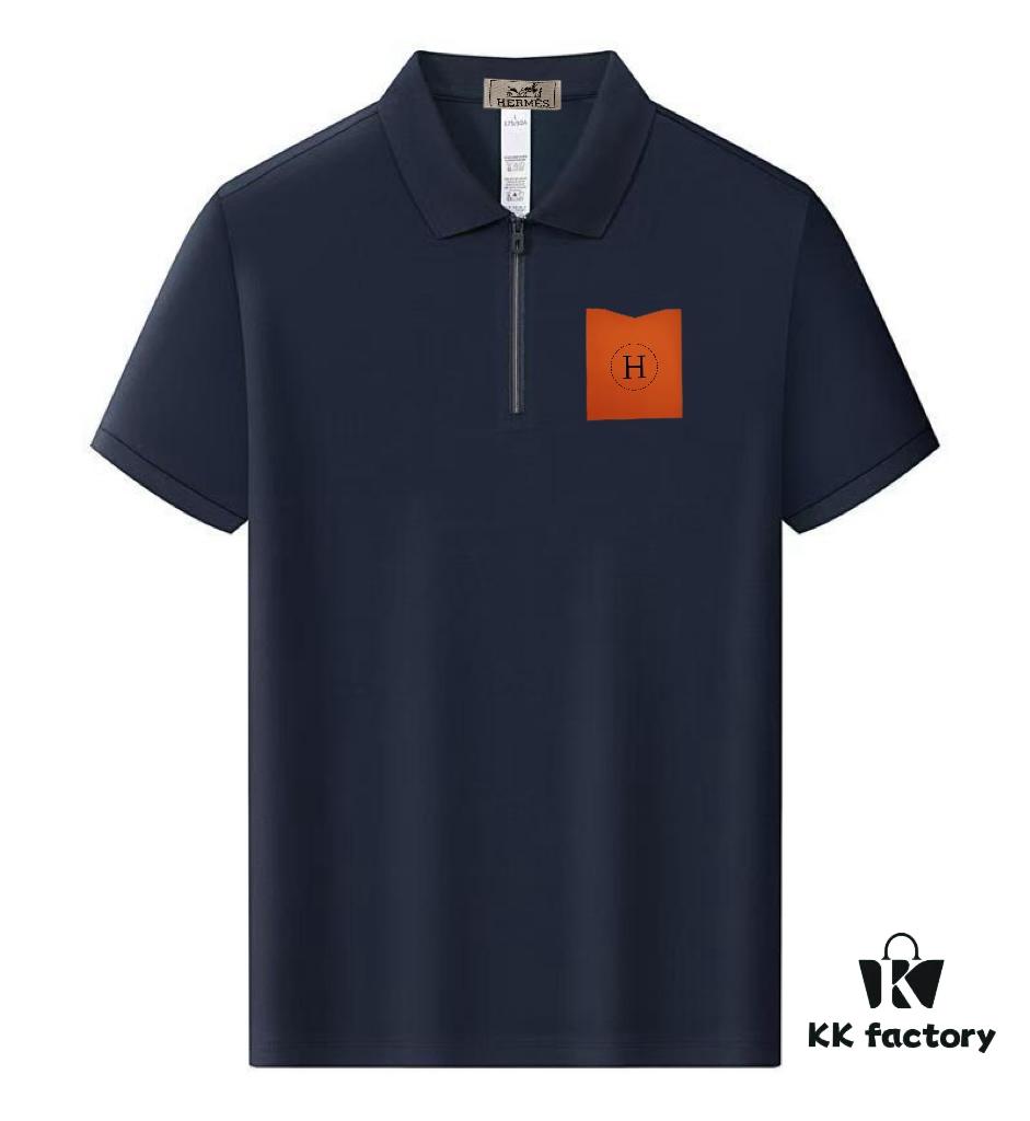6931a26bccd8ab3d7af96840 Hermès Summer New Arrival Polo Shirt with Turn-down Collar, Short Sleeve Unisex T-shirt, Premium Custom Fabric for High Breathability and Comfort, Material: 71.6% Cotton, 25.3% Polyester, 3.1% Spandex