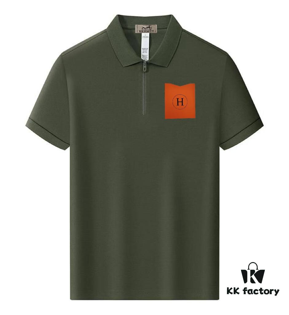 6931a26bccd8ab3d7af96842 Hermès Summer New Arrival Polo Shirt with Turn-down Collar, Short Sleeve Unisex T-shirt, Premium Custom Fabric for High Breathability and Comfort, Material: 71.6% Cotton, 25.3% Polyester, 3.1% Spandex