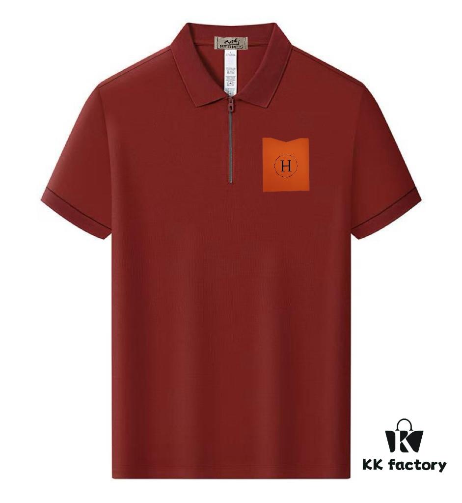 6931a26bccd8ab3d7af96843 Hermès Summer New Arrival Polo Shirt with Turn-down Collar, Short Sleeve Unisex T-shirt, Premium Custom Fabric for High Breathability and Comfort, Material: 71.6% Cotton, 25.3% Polyester, 3.1% Spandex