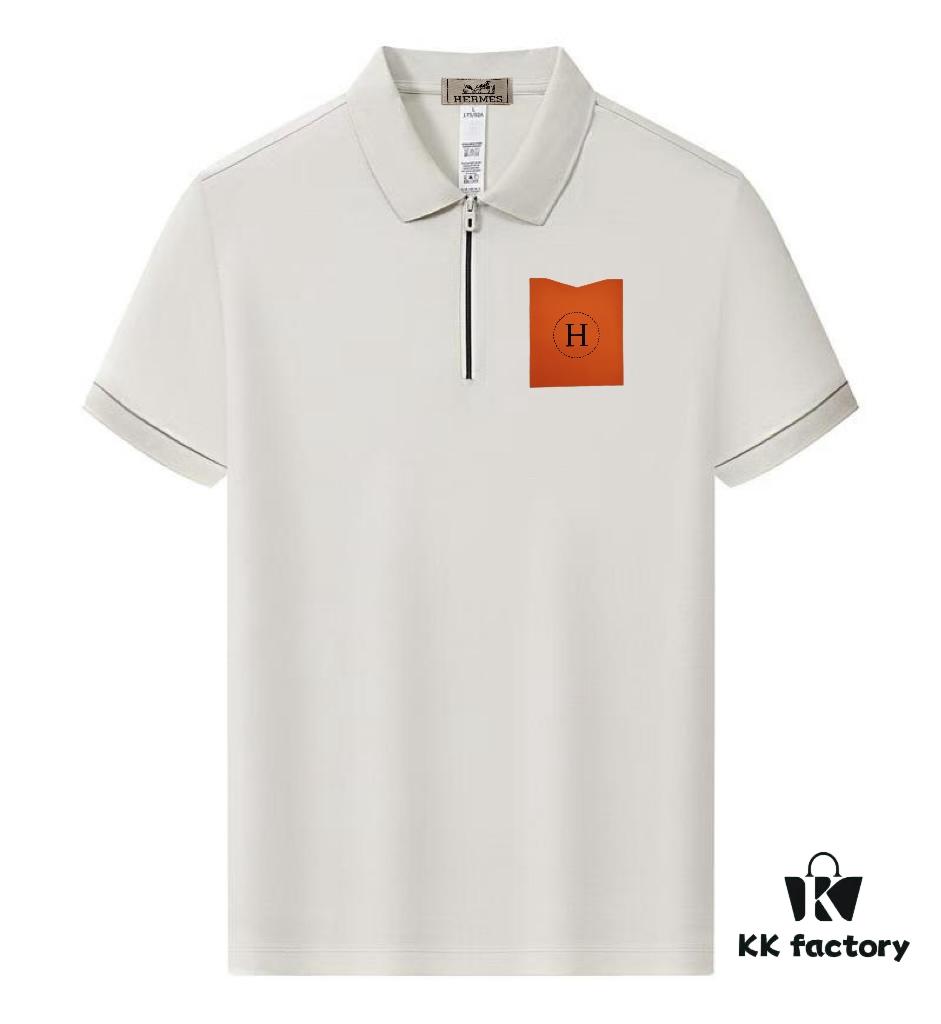 6931a26bccd8ab3d7af96844 Hermès Summer New Arrival Polo Shirt with Turn-down Collar, Short Sleeve Unisex T-shirt, Premium Custom Fabric for High Breathability and Comfort, Material: 71.6% Cotton, 25.3% Polyester, 3.1% Spandex