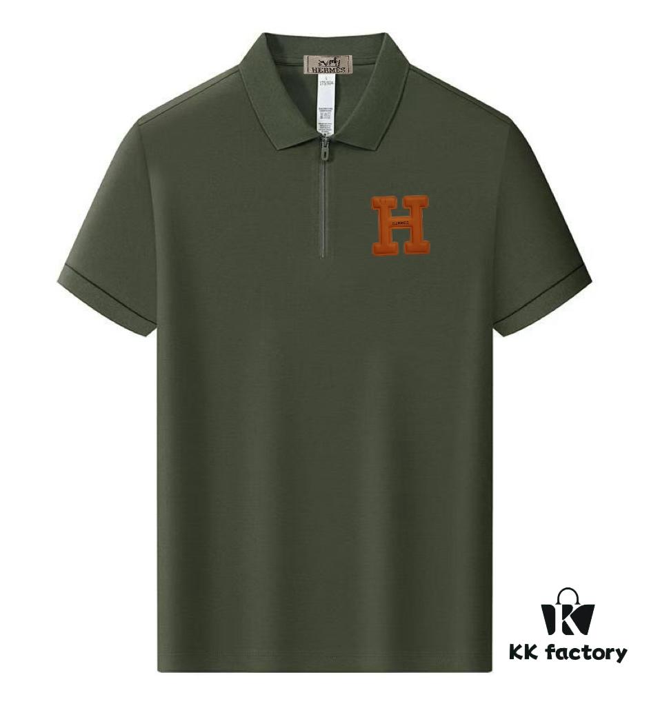 6931a26cccd8ab3d7af96847 Hermes Summer New Arrival Polo Shirt Men's and Women's Short Sleeve Turn-down Collar T-Shirt, Counter Custom Fabric, Highly Breathable and Comfortable, Material: 71.6% Cotton, 25.3% Polyester, 3.1% Spandex