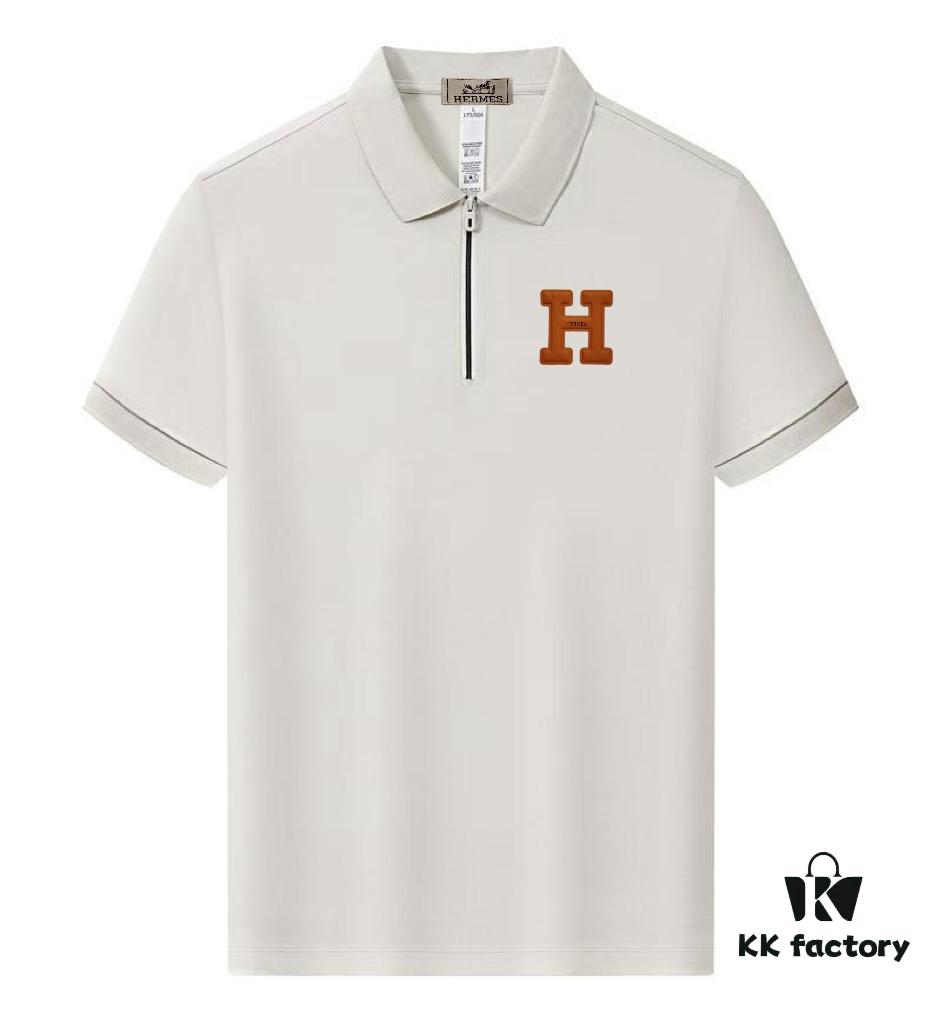 6931a26cccd8ab3d7af9684a Hermes Summer New Arrival Polo Shirt Men's and Women's Short Sleeve Turn-down Collar T-Shirt, Counter Custom Fabric, Highly Breathable and Comfortable, Material: 71.6% Cotton, 25.3% Polyester, 3.1% Spandex