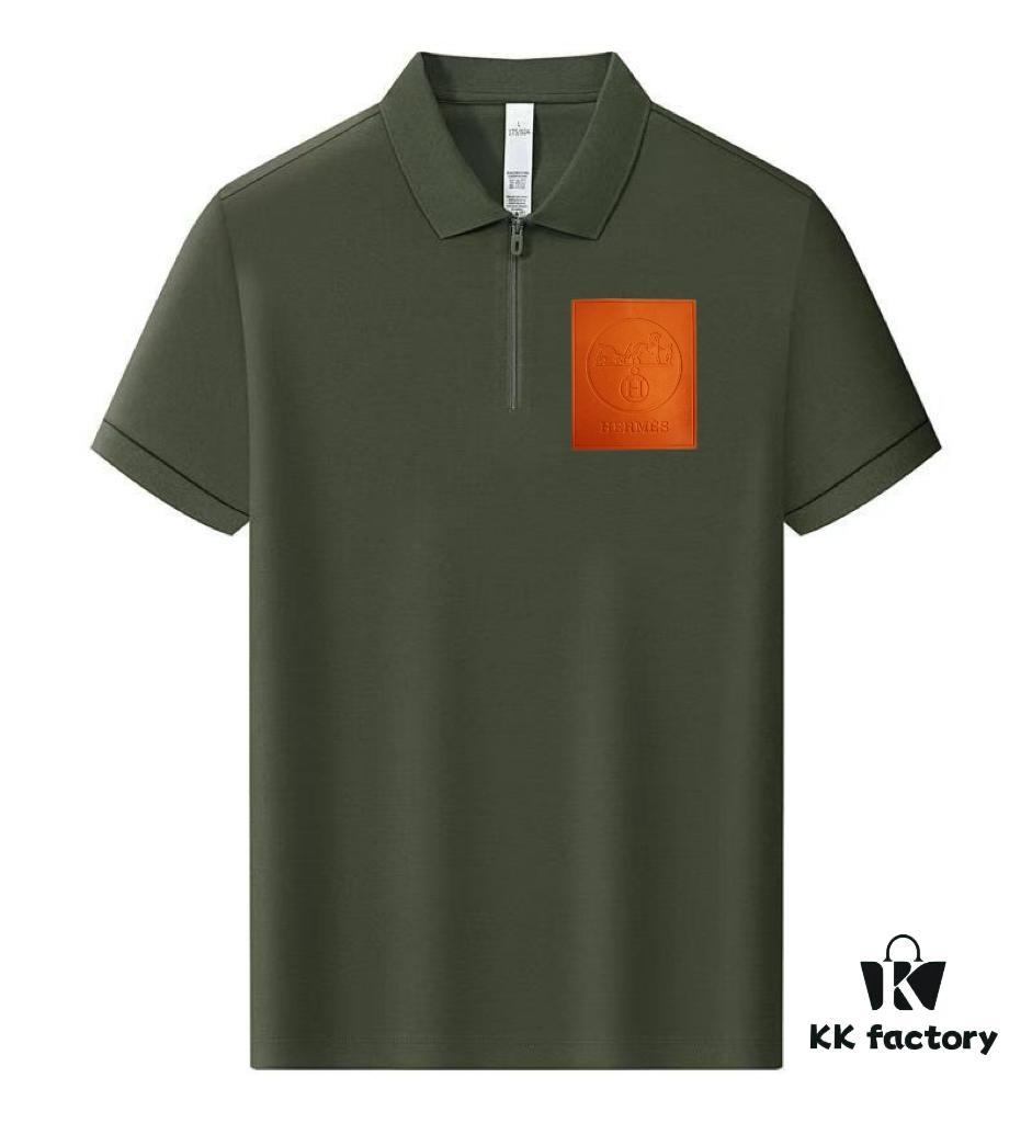 6931a26cccd8ab3d7af9684b Hermes Summer New Arrival Polo Shirt with Turn-down Collar, Short Sleeve Unisex T-shirt, Premium Custom Fabric from Boutique, Highly Breathable and Comfortable, Material: 71.6% Cotton, 25.3% Polyester, 3.1% Spandex