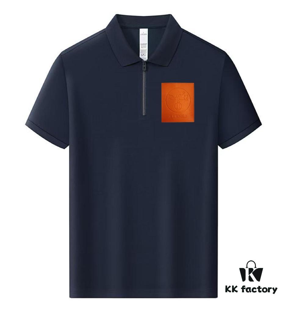 6931a26dccd8ab3d7af9684d Hermes Summer New Arrival Polo Shirt with Turn-down Collar, Short Sleeve Unisex T-shirt, Premium Custom Fabric from Boutique, Highly Breathable and Comfortable, Material: 71.6% Cotton, 25.3% Polyester, 3.1% Spandex