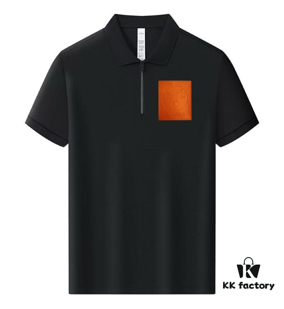 6931a26dccd8ab3d7af9684e Hermes Summer New Arrival Polo Shirt with Turn-down Collar, Short Sleeve Unisex T-shirt, Premium Custom Fabric from Boutique, Highly Breathable and Comfortable, Material: 71.6% Cotton, 25.3% Polyester, 3.1% Spandex