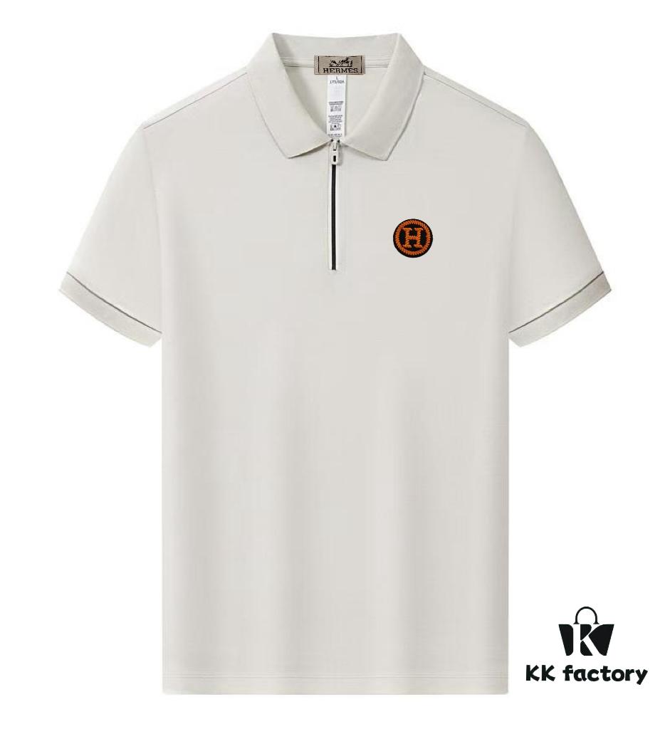 6931a26dccd8ab3d7af96851 Hermes Summer New Arrival Polo Shirt with Turn-down Collar, Short Sleeve Unisex T-shirt, Premium Custom Fabric, Highly Breathable and Comfortable, Material: 71.6% Cotton, 25.3% Polyester, 3.1% Spandex