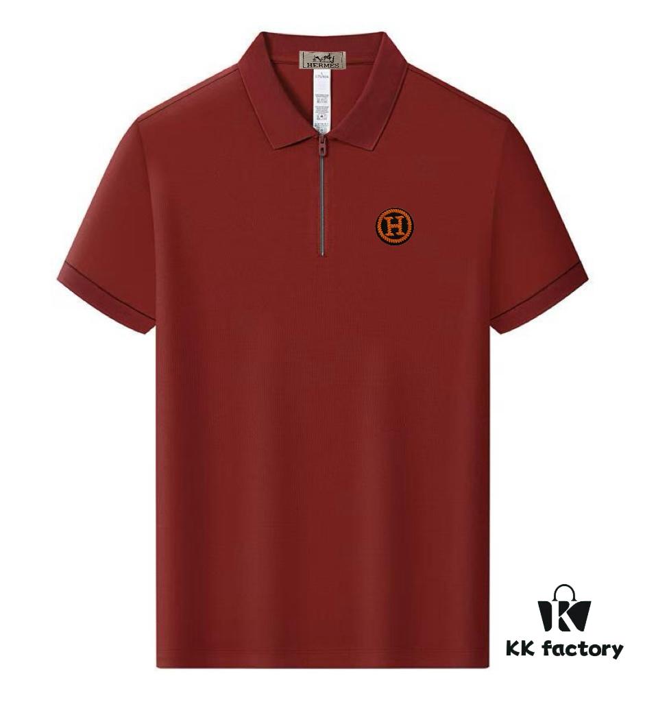 6931a26dccd8ab3d7af96852 Hermes Summer New Arrival Polo Shirt with Turn-down Collar, Short Sleeve Unisex T-shirt, Premium Custom Fabric, Highly Breathable and Comfortable, Material: 71.6% Cotton, 25.3% Polyester, 3.1% Spandex