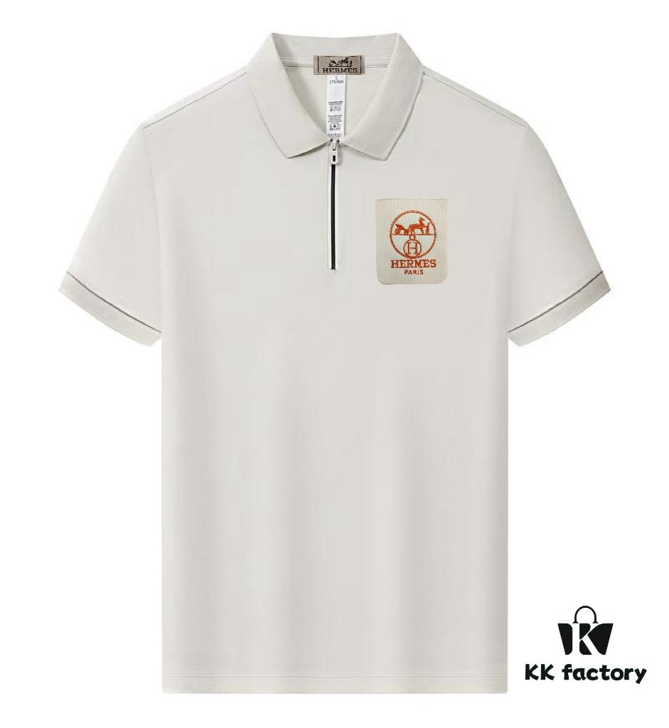 6931a26eccd8ab3d7af96857 Hermes Summer New Arrival Polo Shirt Men's and Women's Unisex Short Sleeve Turn-down Collar T-Shirt, Counter Custom Fabric, Highly Breathable and Comfortable, Material: 71.6% Cotton, 25.3% Polyester, 3.1% Spandex