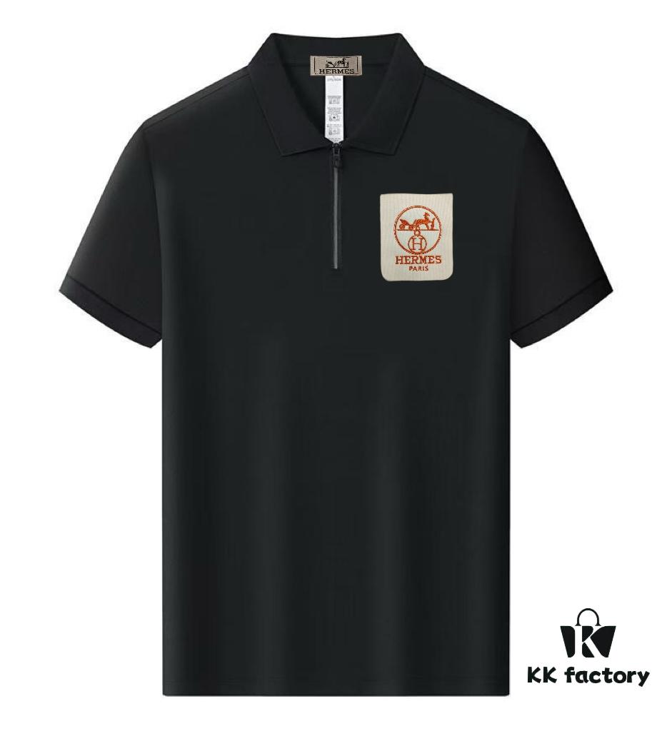 6931a26eccd8ab3d7af96859 Hermes Summer New Arrival Polo Shirt Men's and Women's Unisex Short Sleeve Turn-down Collar T-Shirt, Counter Custom Fabric, Highly Breathable and Comfortable, Material: 71.6% Cotton, 25.3% Polyester, 3.1% Spandex