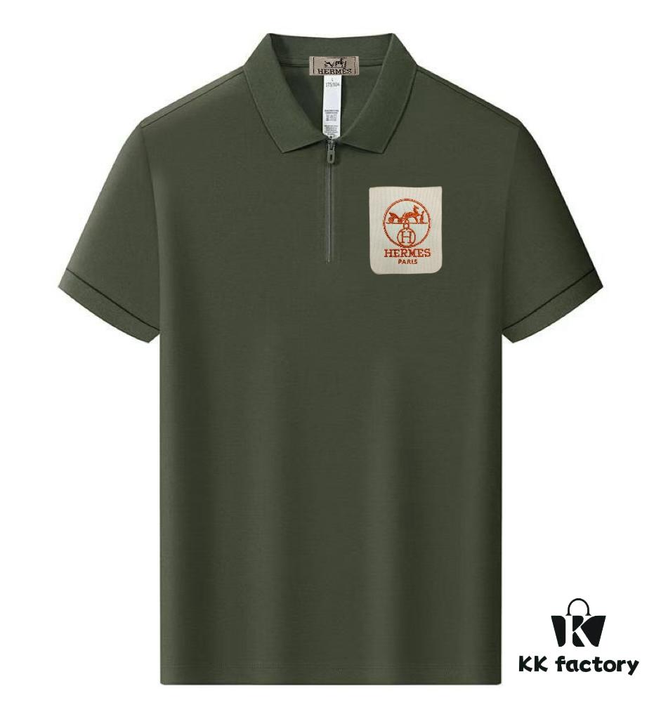 6931a26eccd8ab3d7af9685b Hermes Summer New Arrival Polo Shirt Men's and Women's Unisex Short Sleeve Turn-down Collar T-Shirt, Counter Custom Fabric, Highly Breathable and Comfortable, Material: 71.6% Cotton, 25.3% Polyester, 3.1% Spandex