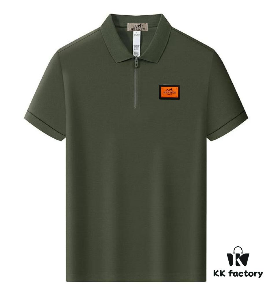 6931a270ccd8ab3d7af96864 Hermes Summer New Arrival Polo Shirt with Turn-down Collar, Short Sleeve Unisex T-shirt, Premium Custom Fabric, Highly Breathable and Comfortable, Material: 71.6% Cotton, 25.3% Polyester, 3.1% Spandex