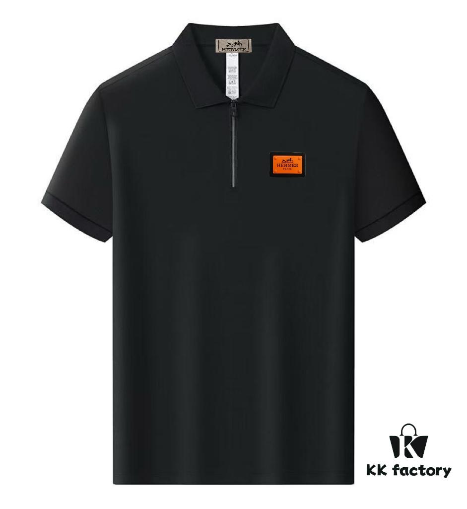 6931a270ccd8ab3d7af96865 Hermes Summer New Arrival Polo Shirt with Turn-down Collar, Short Sleeve Unisex T-shirt, Premium Custom Fabric, Highly Breathable and Comfortable, Material: 71.6% Cotton, 25.3% Polyester, 3.1% Spandex
