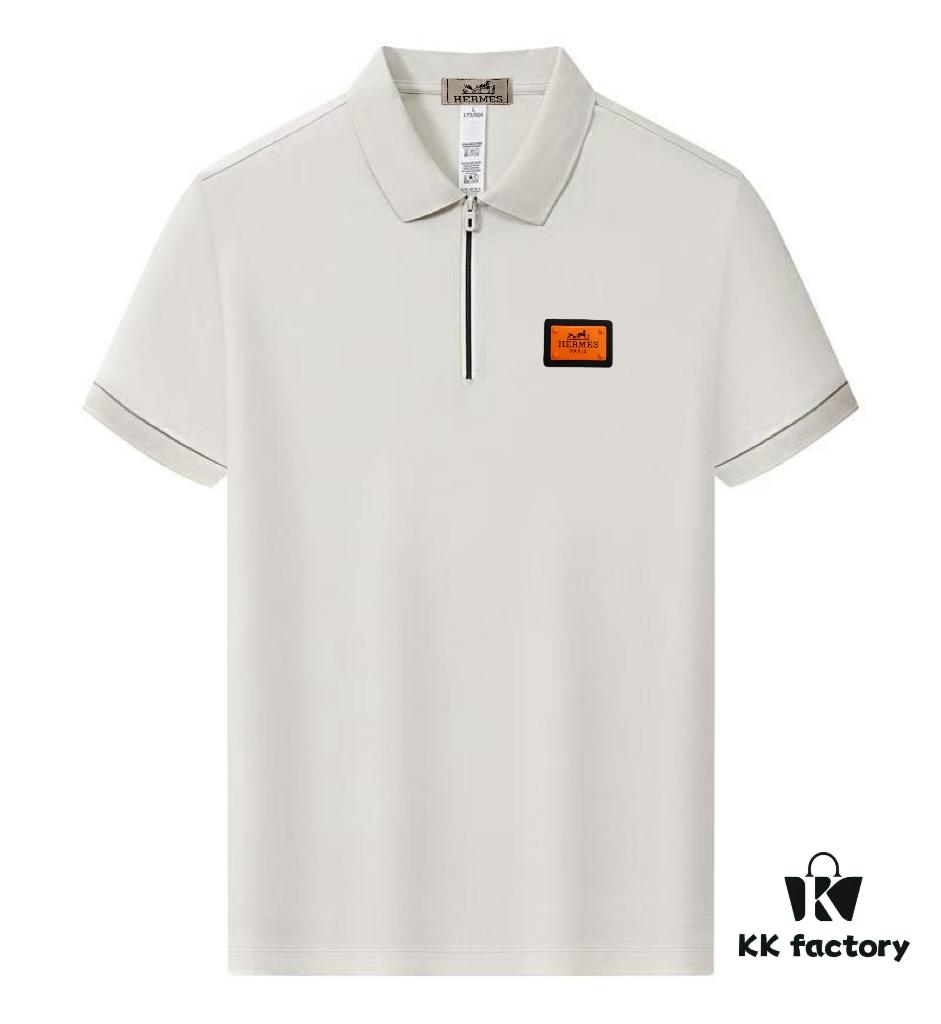 6931a270ccd8ab3d7af96866 Hermes Summer New Arrival Polo Shirt with Turn-down Collar, Short Sleeve Unisex T-shirt, Premium Custom Fabric, Highly Breathable and Comfortable, Material: 71.6% Cotton, 25.3% Polyester, 3.1% Spandex