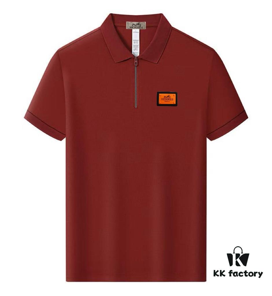 6931a271ccd8ab3d7af96867 Hermes Summer New Arrival Polo Shirt with Turn-down Collar, Short Sleeve Unisex T-shirt, Premium Custom Fabric, Highly Breathable and Comfortable, Material: 71.6% Cotton, 25.3% Polyester, 3.1% Spandex