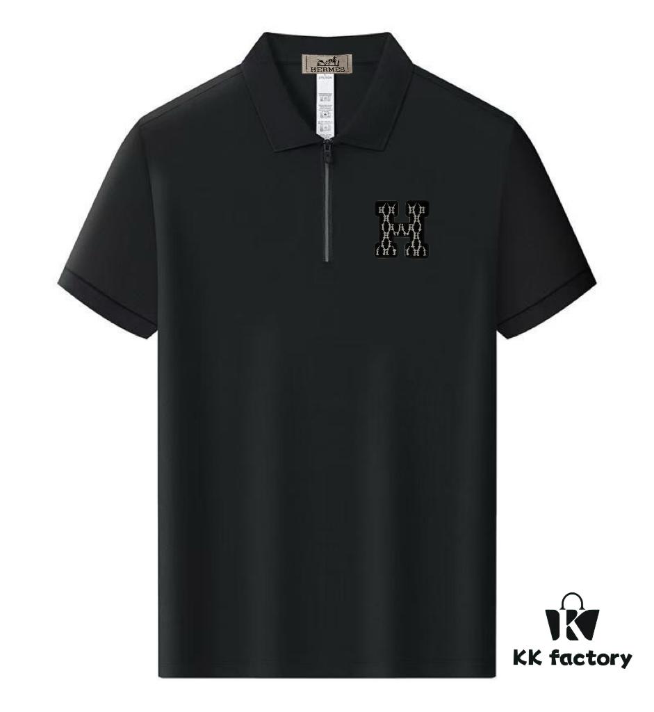 6931a274ccd8ab3d7af9687a Hermès Summer New Arrival Polo Shirt with Collar, Short Sleeve, Premium Cotton Blend Fabric, Breathable and Comfortable