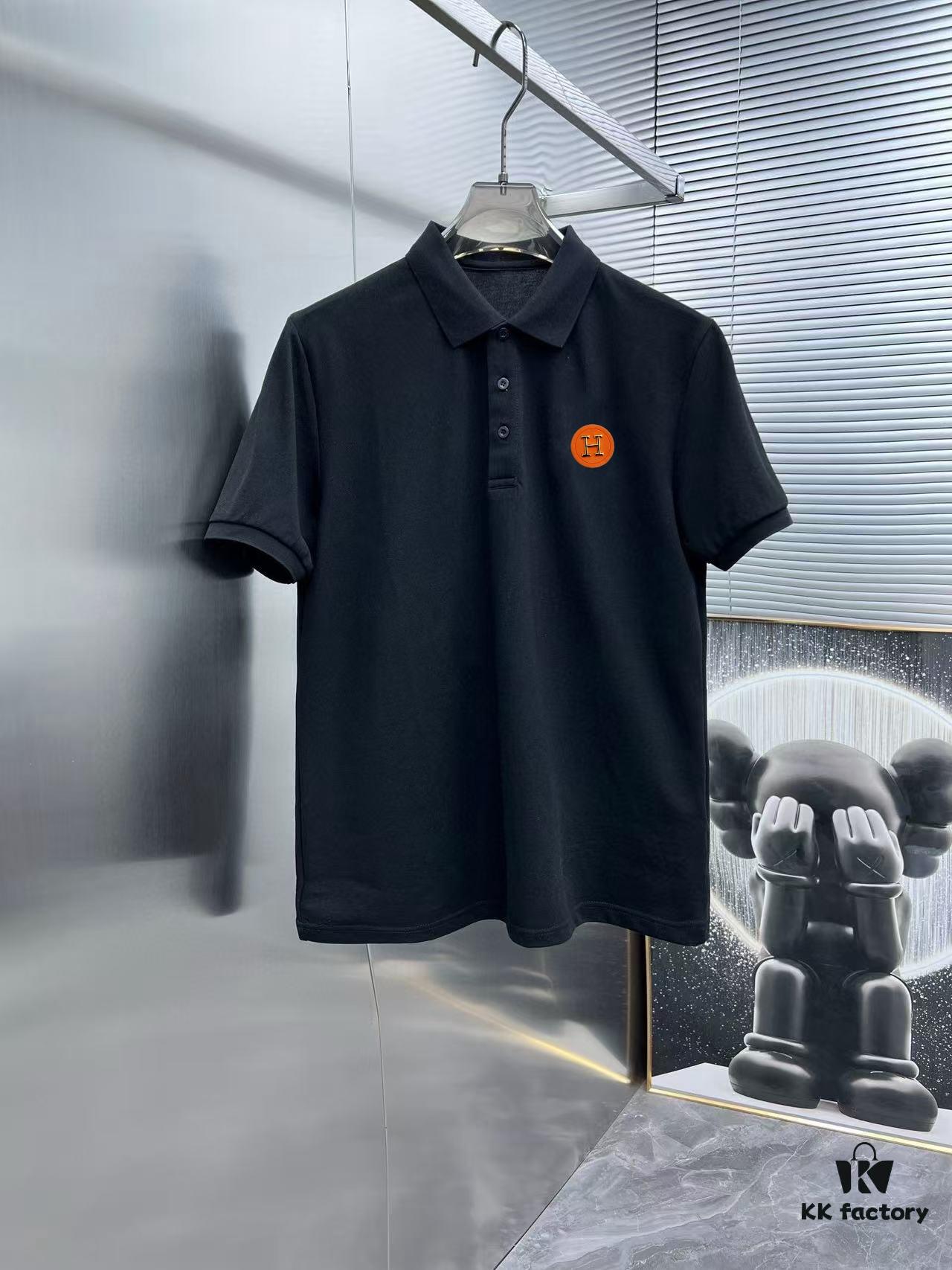 6931a275ccd8ab3d7af9688a Hermes Summer New Arrival Polo Shirt with Turn-down Collar, Short Sleeve, Premium Custom Fabric, Breathable and Comfortable, Exquisite Design with Brand Identity, Soft and Smooth Texture, Casual Tailoring with Excellent Fit
