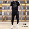 HERMES Men's High-Quality Double-Mercerized Cotton Summer Suit Set, Imported Premium Fabric, Trendy and Versatile Design