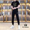 HERMES Men's High-Quality Double-Mercerized Cotton Summer Suit Set, Imported Premium Fabric, Trendy and Versatile Design