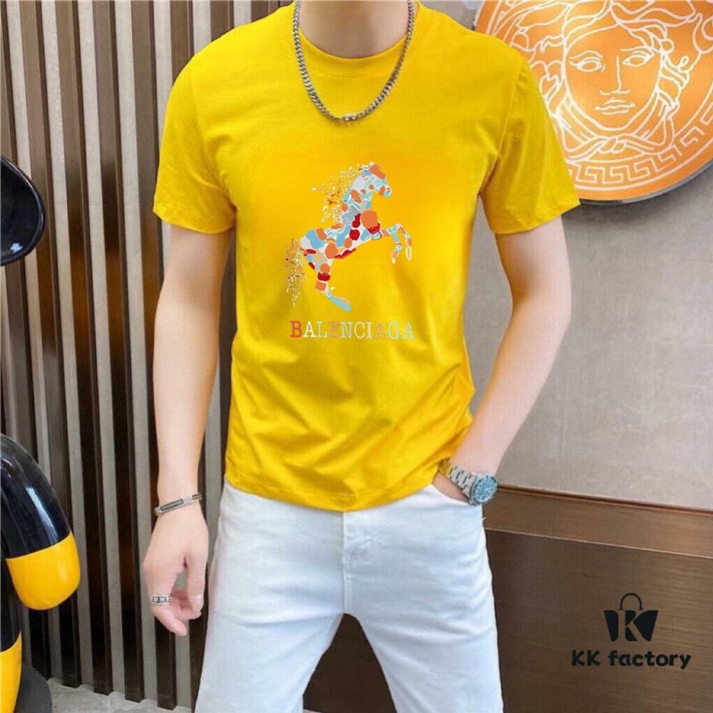 6931a27bccd8ab3d7af968d9 HERMES Men's Casual Short-Sleeve T-Shirt, Spring/Summer 2025 New Arrival, Premium Logo Embroidery, Imported Silk-Cotton Fabric, Classic Fit, Size M to 5XL (Up to 220 lbs)