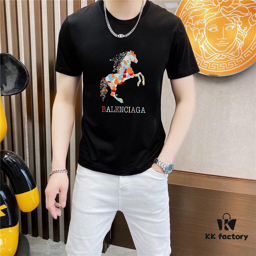 6931a27bccd8ab3d7af968de HERMES Men's Casual Short-Sleeve T-Shirt, Spring/Summer 2025 New Arrival, Premium Logo Embroidery, Imported Silk-Cotton Fabric, Classic Fit, Size M to 5XL (Up to 220 lbs)