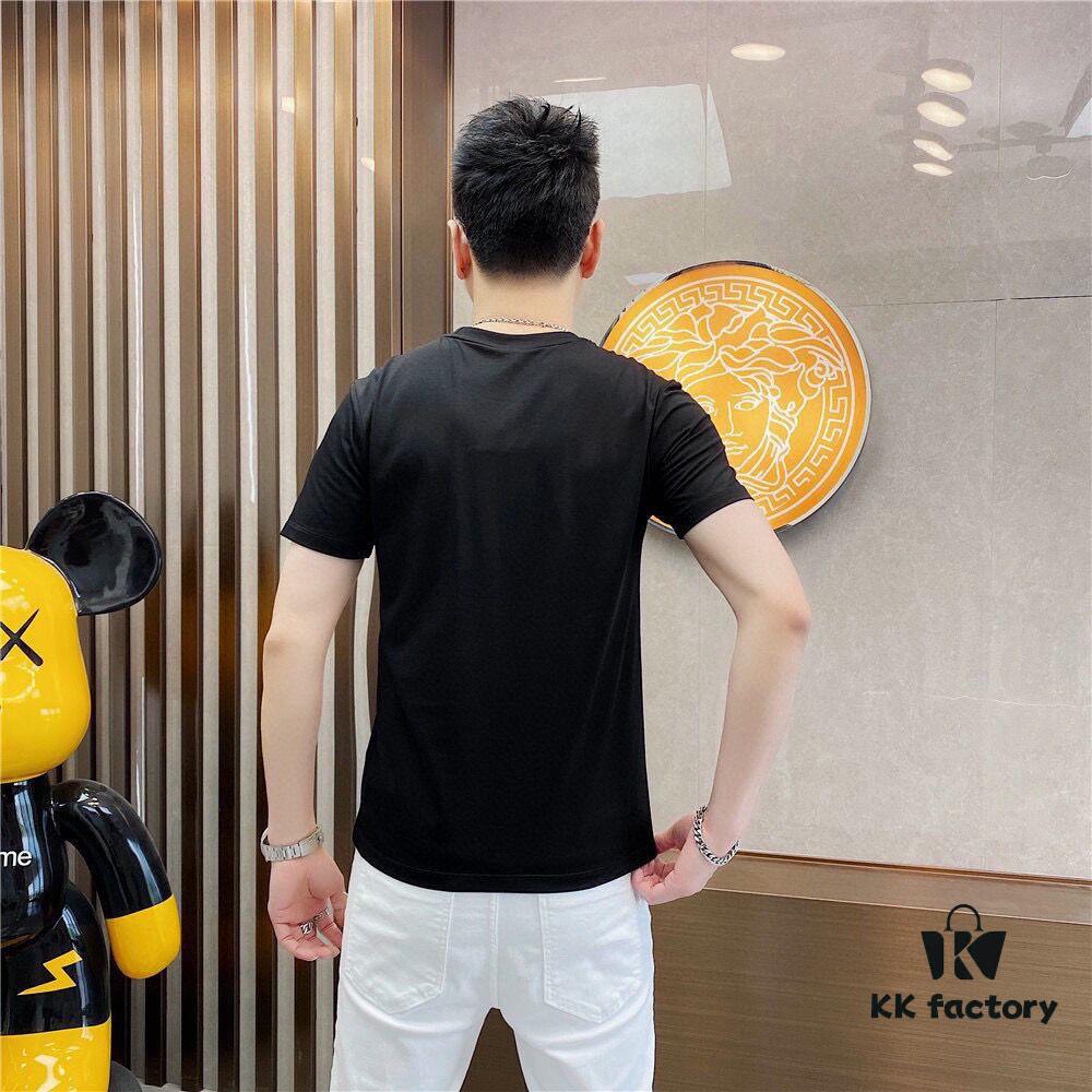 6931a27bccd8ab3d7af968df HERMES Men's Casual Short-Sleeve T-Shirt, Spring/Summer 2025 New Arrival, Premium Logo Embroidery, Imported Silk-Cotton Fabric, Classic Fit, Size M to 5XL (Up to 220 lbs)