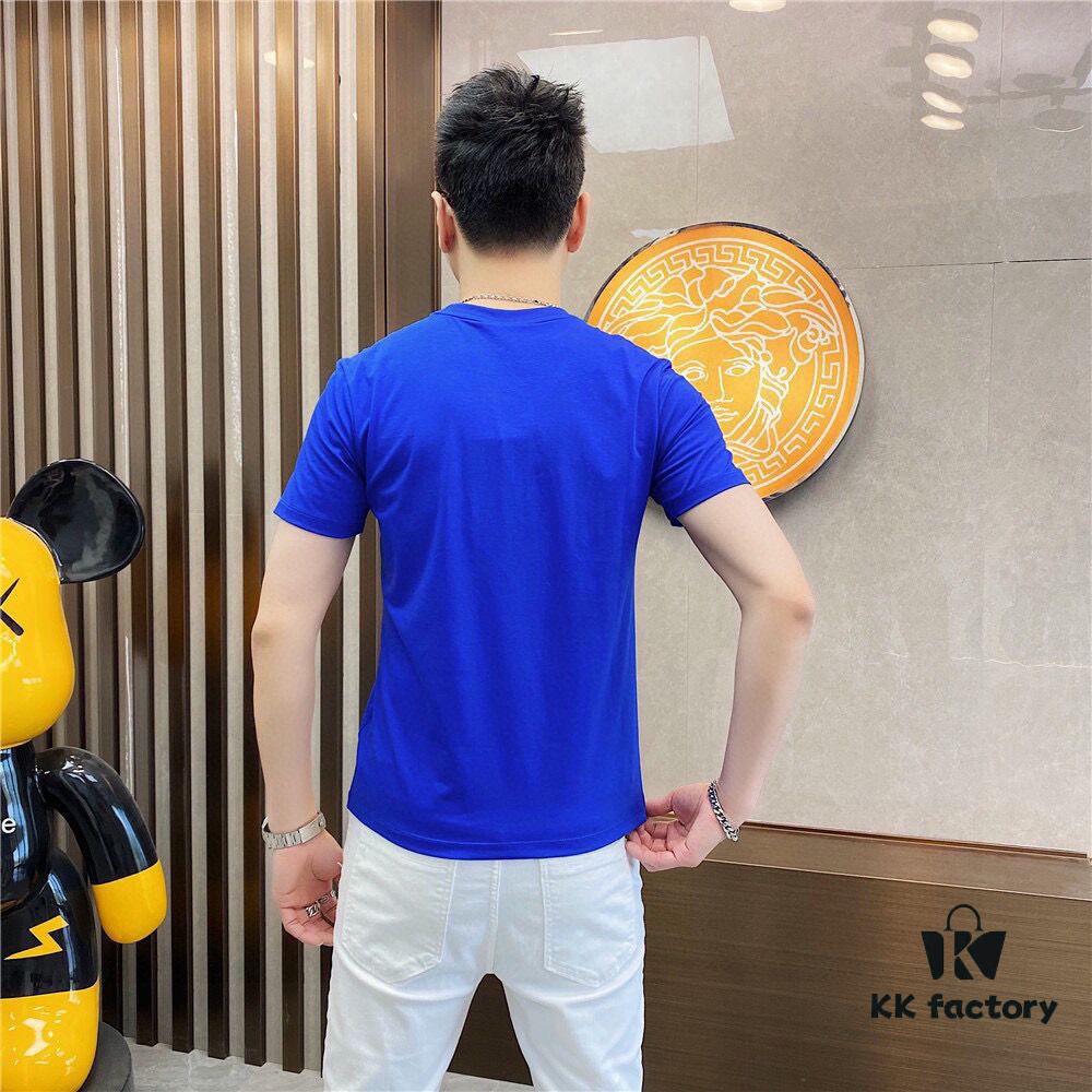6931a27bccd8ab3d7af968e0 HERMES Men's Casual Short-Sleeve T-Shirt, Spring/Summer 2025 New Arrival, Premium Logo Embroidery, Imported Silk-Cotton Fabric, Classic Fit, Size M to 5XL (Up to 220 lbs)