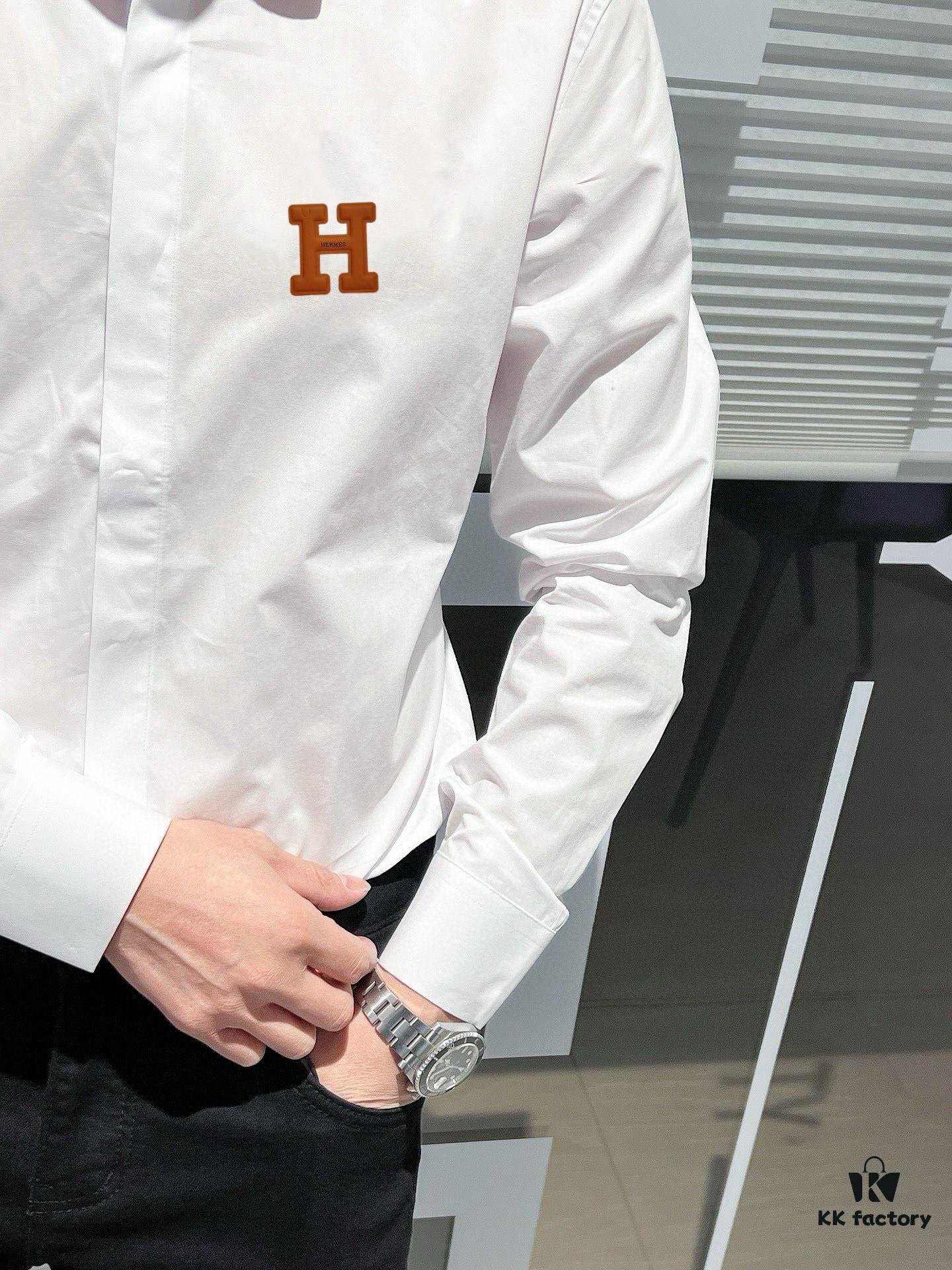 6931a27bccd8ab3d7af968e3 Hermès-inspired Long Sleeve Shirt, Ergonomic Three-dimensional Tailoring, Natural Slim Fit, Hidden Placket Design, Premium Cotton Bamboo Fiber Fabric, Exquisite Craftsmanship, Elegant and Fashion-forward