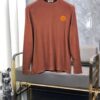 Hermes 25SS Wool Long-Sleeve Base Layer Top, Italian Original Factory Order Channel, Highly Individual and Sophisticated Style, Front Logo Design