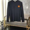Hermes 25SS Wool Long-Sleeve Base Layer Top, Italian Original Factory Order Channel, Highly Individual and Sophisticated Style, Front Logo Design