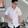 6931a281ccd8ab3d7af96938 Hermès* Stylish Slim-Fit Short-Sleeve Shirt, 100% Luthai Silk-Smooth Fabric, Comfortable and Breathable, Casual Shirt with Minimalist Fashion Design, Elegant and Versatile